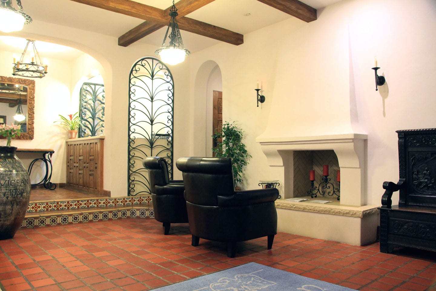 The lobby at The Eagle Inn