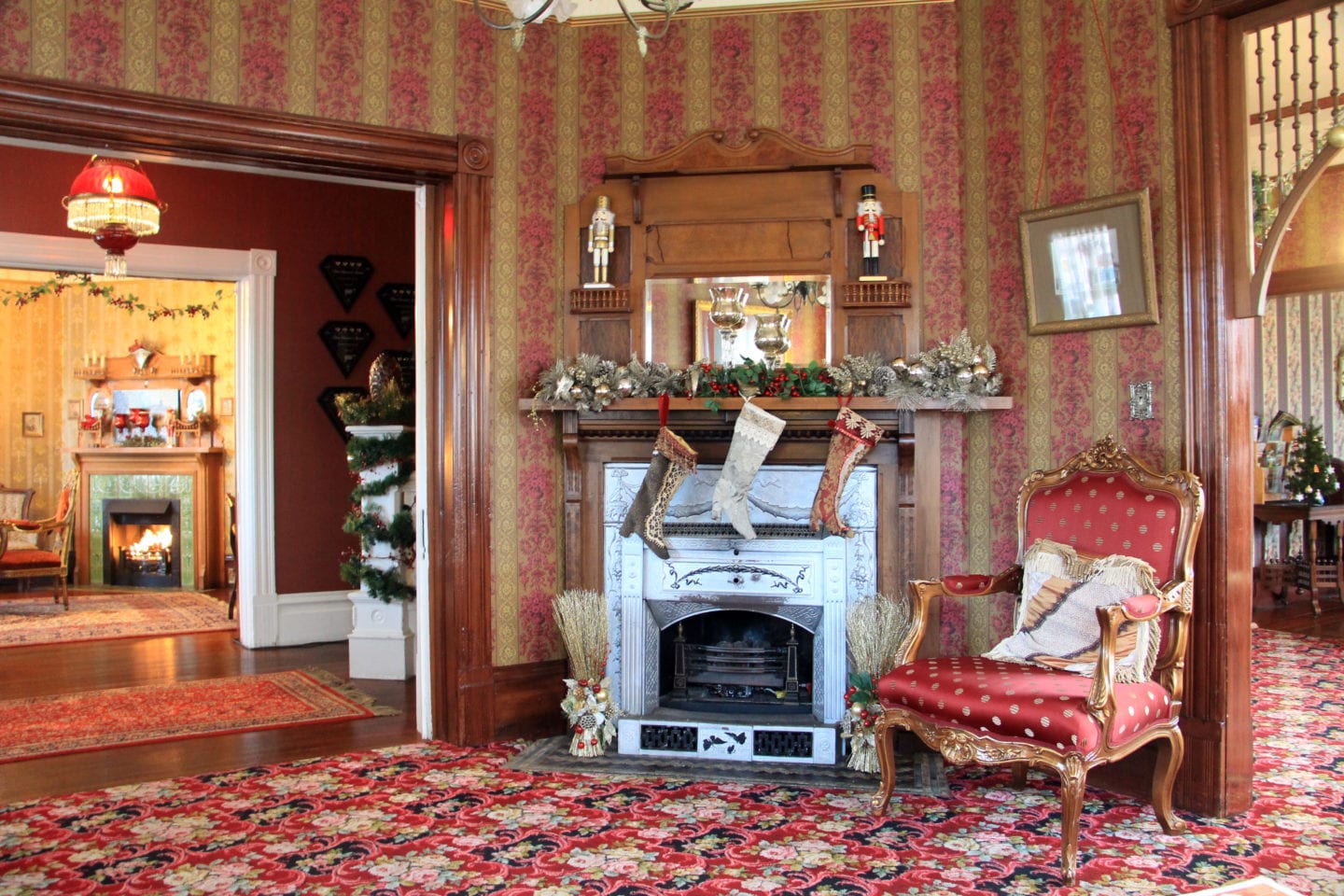 Gingerbread Mansion decorated for the holidays