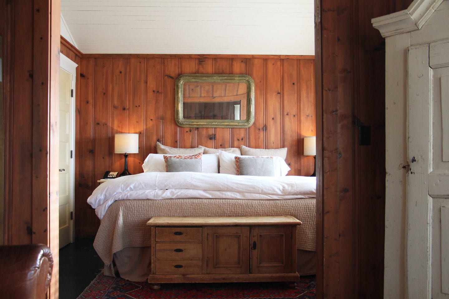 Bedroom of Al's Cottage at Nick's Cove & Cottages