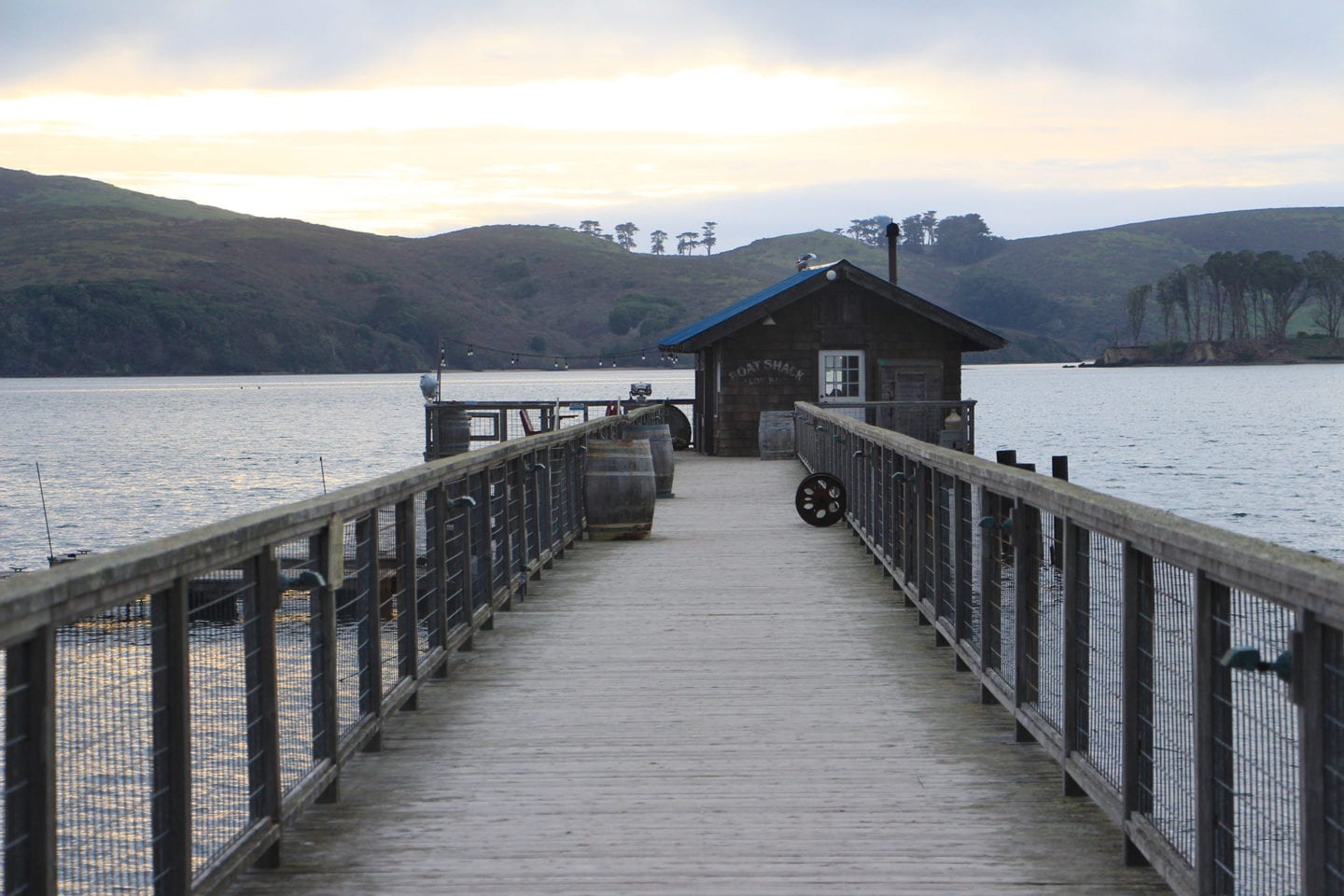 Pier and boat shack at Nick's Cove