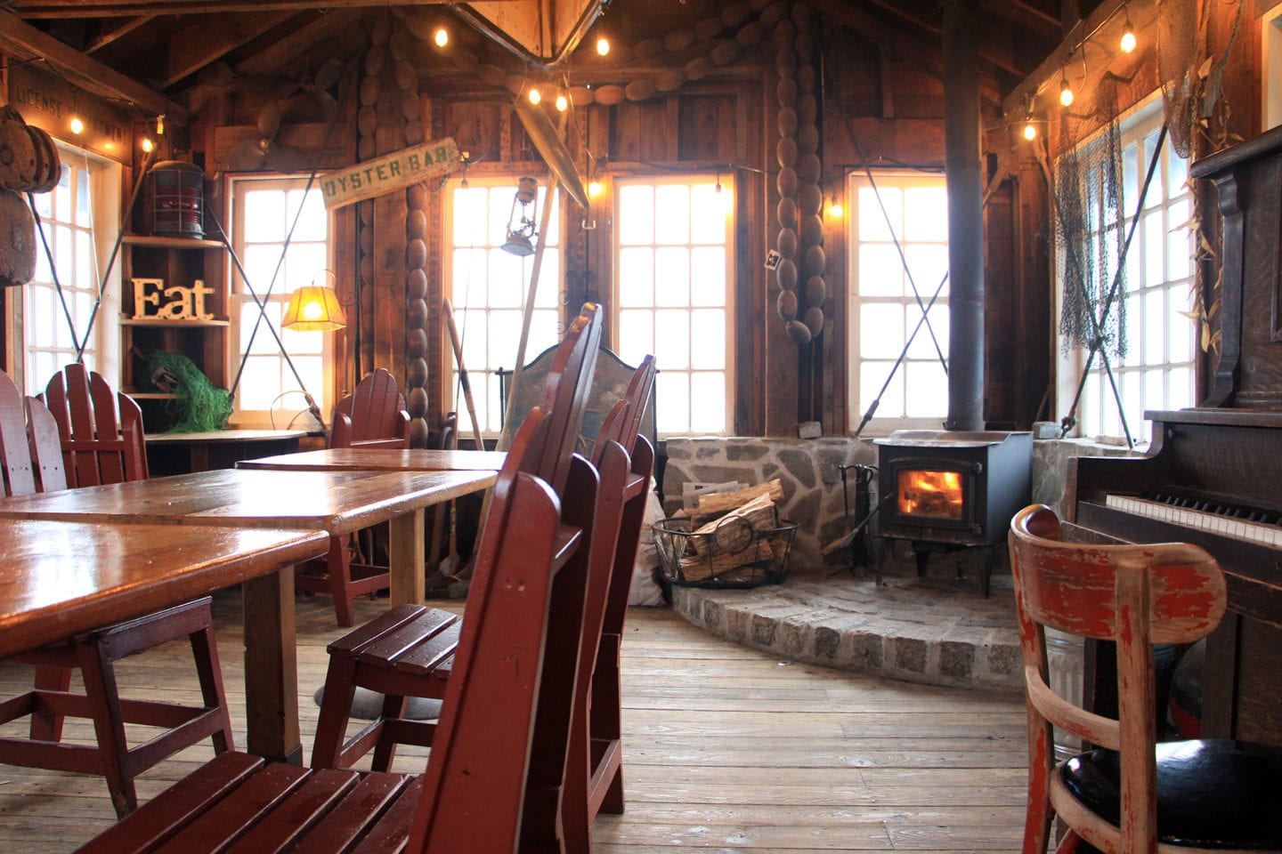 Interior of the boat shack at Nick's Cove